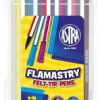 Flamastry Astra heksagonalne w plastikowym boxie - 12 sztuk, 314115001 (X)