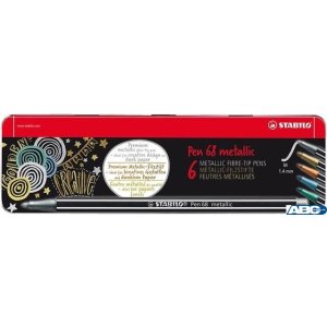 STABILO PEN 68 metallic  etui metalowe 6 szt  6806 / 8-32