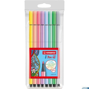 Flamaster PEN 68 PASTEL etui (8szt.)  68 / 8-01 STABILO