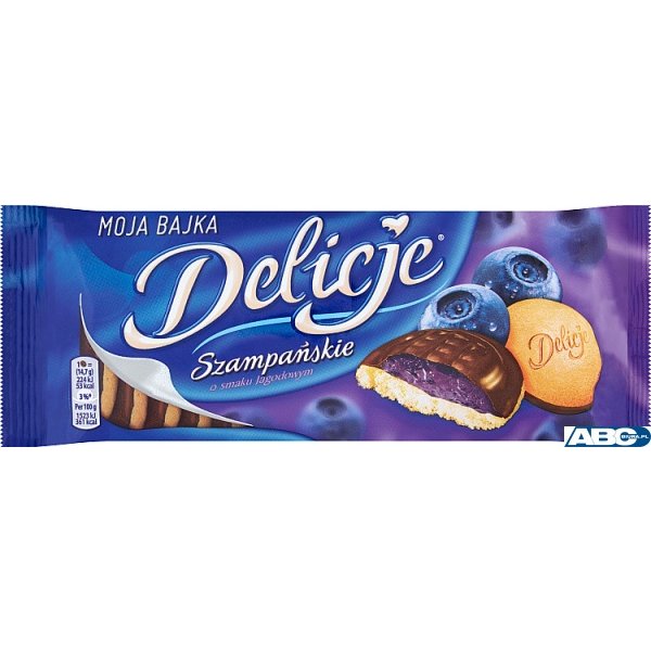 Ciastka DELICJE Szampańskie jagoda 147g