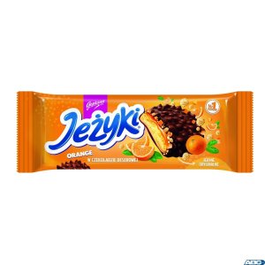 Ciastka JEŻYKI pomarańcza w czekoladzie deserowej 140g