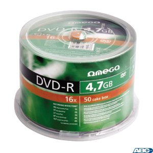 Płyta OMEGA DVD-R 4,7GB 16X CAKE (100) OMD16C100- -a