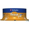 Płyta DVD-R VERBATIM CAKE(25) Matt Silver 4.7GB x16  43522