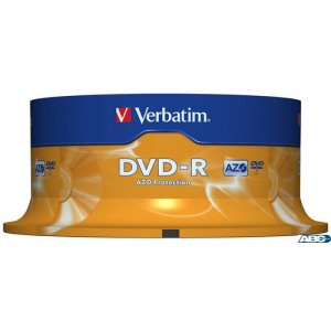 Płyta DVD-R VERBATIM CAKE(25) Matt Silver 4.7GB x16  43522
