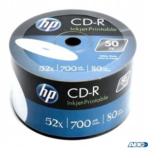 Płyta HP CD-R 700MB 52X (50szt) SZPINDEL, bulk WHITE INKJET PRINTABLE do nadruku CRE00070WIP