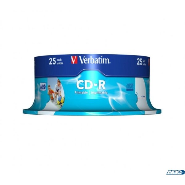 Płyta CD-R VERBATIM CAKE(25) do nadruku 43439 Wide DataLife+AZO