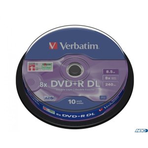 Płyta DVD + R VERBATIM DL CAKE (10) DoubleLayer 8.5GB x8 MattSil 43666