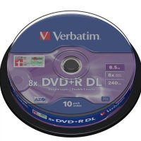 Płyta DVD+R VERBATIM DL CAKE (10) DoubleLayer 8.5GB x8 MattSil 43666