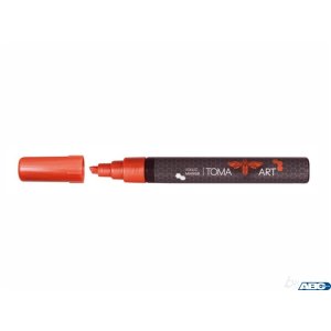 Marker akrylowy, fibrowa końcówka ścięta 2-5mm,  czerwony TO-400 Toma