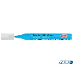 Marker akrylowy, fibrowa końcówka okragła 2-5mm,  niebieski jasny TO-402 Toma