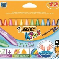 Kredki świecowe BIC Kids Plastidecor Triangle 12 kolorów, 8297732