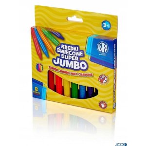 Kredki świecowe super Jumbo 8 kolorów - 14mm / 100mm ASTRA, 316118002