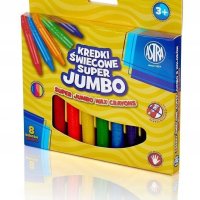 Kredki świecowe super Jumbo 8 kolorów - 14mm/100mm ASTRA, 316118002