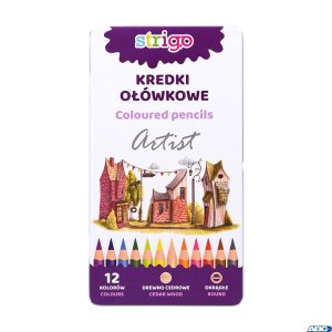 Kredki ołówkowe okrągłe 12kol. ARTIST met.opakowanie SSC114
