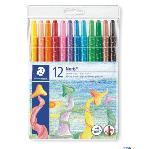 Twistery woskowe Noris Club, 12 kol. w etui, Staedtler S 221 NWP12