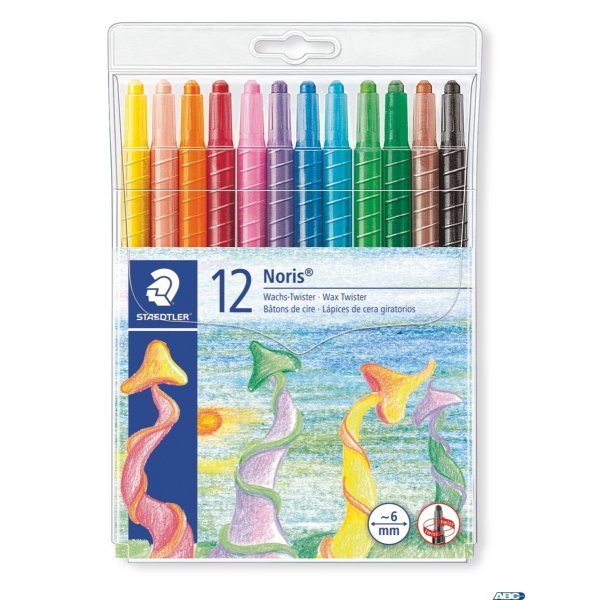 Twistery woskowe Noris Club, 12 kol. w etui, Staedtler S 221 NWP12