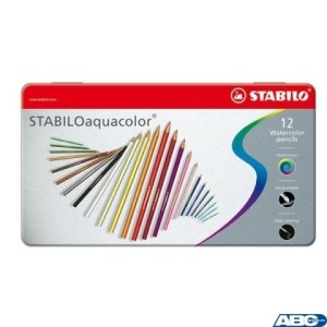 Kredki AQUACOLOR metalowe etui 12 szt  1612-5