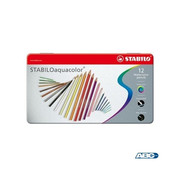 Kredki AQUACOLOR metalowe etui 12 szt  1612-5