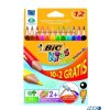 Kredki ołówkowe BIC Kids Evolution Triangle ECOlutions 10 + 2kol, 8871462