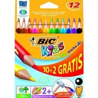 Kredki ołówkowe BIC Kids Evolution Triangle ECOlutions 10+2kol, 8871462