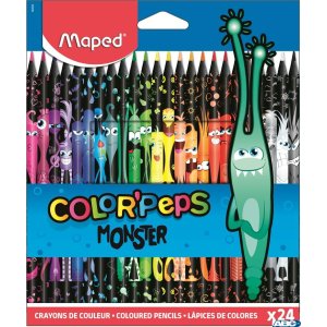 Kredki w czarnej ob. trójkątne 24 szt. COLORPEPS MONSTER 862624