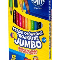 Kredki ołówkowe trójkątne jumbo Astra 12 kolorów, 312110007