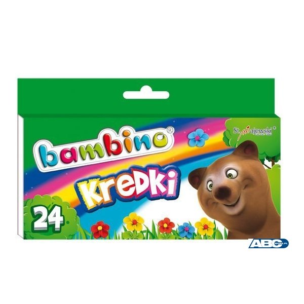 Kredki BAMBINO 24kolory w pudełku kartonowym St.Majewski