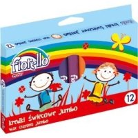 Kredki FIORELLO świecowe 12 kolorów JUMBO kolor 170-1384