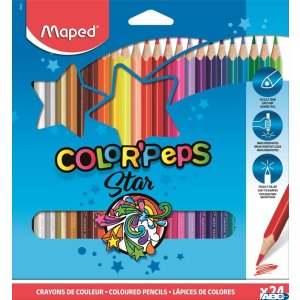 Kredki trójkątne MAPED COLORPEPS 24kolorów 183224