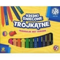Kredki świecowe trójkątne 12 kolorów ASTRA, 316118001