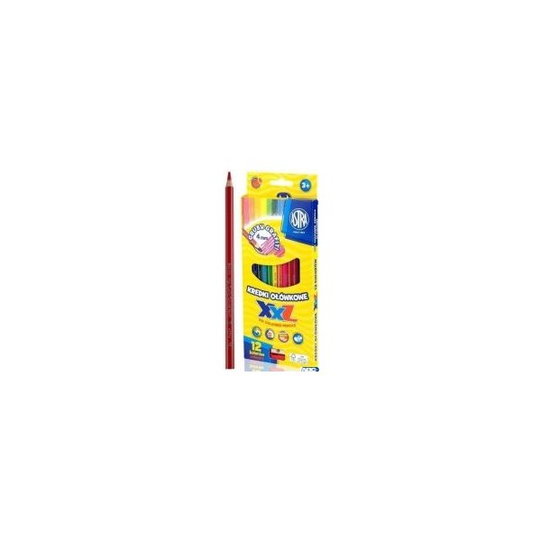 Kredki ołówkowe hexagonalne Astra 12 kolorów lid 4mm, 312120002