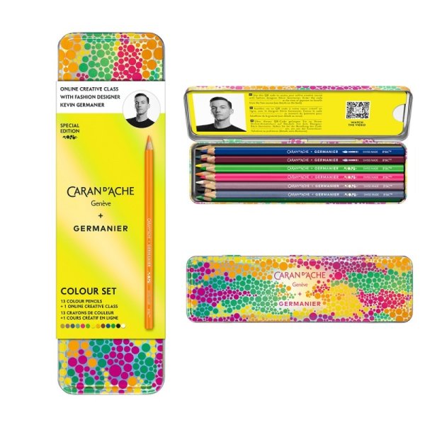 Kredki CARAN D'ACHE Germanier, 13 szt., w pudełku, mix kolorów