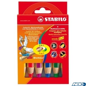 Kredki WOODY 3 w 1 8806-1-20 6kol.z temper. ARTY  STABILO
