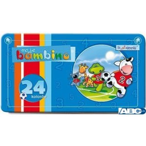 Kredki BAMBINO 24 kol.met.pud.