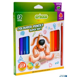 Kredki CRICCO trójk.grube SUPER SOFT12 CR335K12 AX op.kartonowe