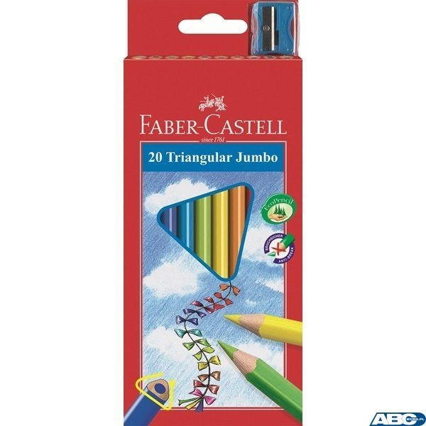 Kredki trójkątne FABER-CASTELL Junior Grip 20 kolorów 116520 FC