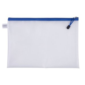 Torebka DONAU Zipper Bag, A4, 343x246 mm, EVA, z suwakiem, niebieska