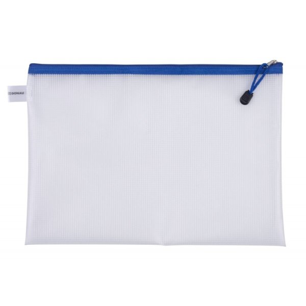Torebka DONAU Zipper Bag, A4, 343x246 mm, EVA, z suwakiem, niebieska