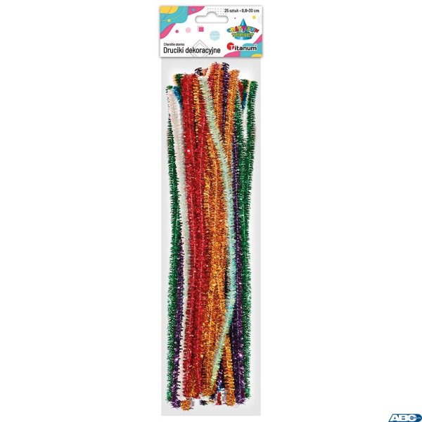 Druciki kreatywne metalizowane 30cm 25 sztuk 282811 Titanum