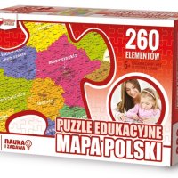 Puzzle edukacyjne GŁOWALA, mapa Polski, 260 elementów, 60x40cm