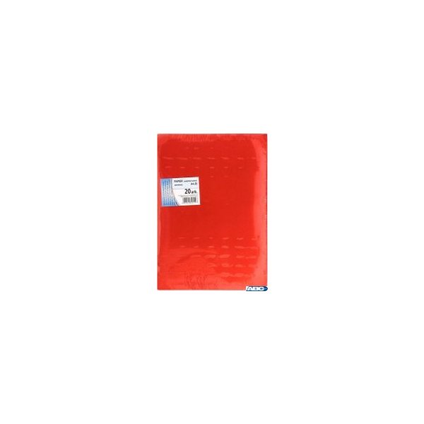 Papier samoprzylepny A4 (20 arkuszy) czerwony KRESKA (X)