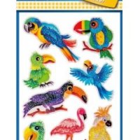 Naklejki brokatowe-Dinozaury 57293/Ptaki 57290