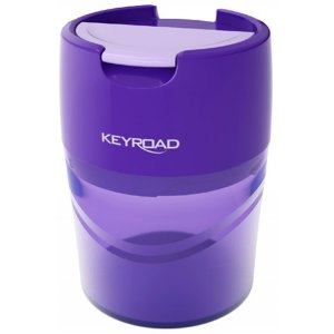 Temperówka KEYROAD Robby, aluminiowa, podwójna, z pojemnikiem, pakowane na displayu, mix kolorów