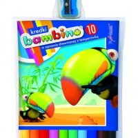 Kredki BAMBINO 10kol.w drewnie 15 cm + temperówka