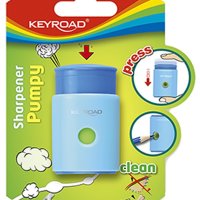 Temperówka KEYROAD Pumpy-Up, plastikowa, pojedyncza, blister, mix kolorów