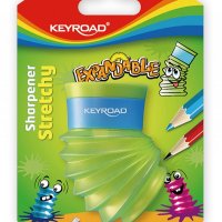 Temperówka KEYROAD Stretch Expandable, plastikowa, podwójna, blister, mix kolorów