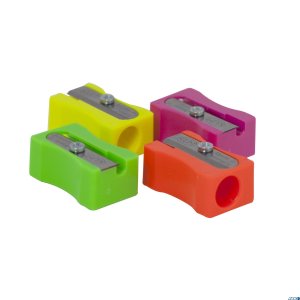 Temperówka plastikowa szkolna mix kolor (24szt) KOSTKA NEON 100-1 / 07 KUM