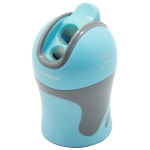 Temperówka KEYROAD Colour Special, plastikowa, podwójna, z pojemnikiem, ostrzenie w szpic, pakowane na displayu, mix kolorów