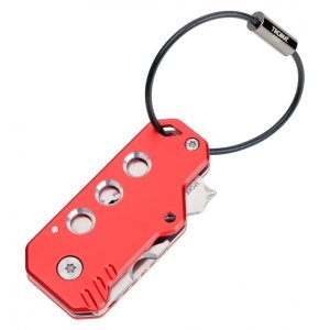 Brelok TROIKA Keytool, 11 funkcji, czerwony