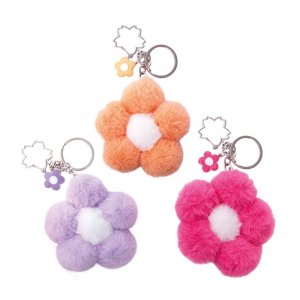 Brelok pluszowy TRENDHAUS GFH, kwiatek, mix kolorów